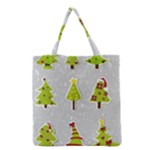 Christmas Elements Stickers Grocery Tote Bag