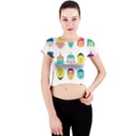 Face People Man Girl Male Female Young Old Kit Crew Neck Crop Top