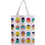 Face People Man Girl Male Female Young Old Kit Zipper Classic Tote Bag