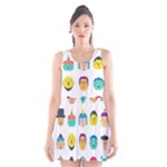 Face People Man Girl Male Female Young Old Kit Scoop Neck Skater Dress