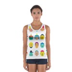 Face People Man Girl Male Female Young Old Kit Women s Sport Tank Top 