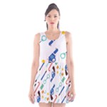 Guns Illustrations Scoop Neck Skater Dress