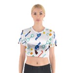 Guns Illustrations Cotton Crop Top