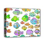Fishes Col Fishing Fish Deluxe Canvas 14  x 11 