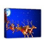 Holidays Christmas Deer Santa Claus Horns Deluxe Canvas 14  x 11 