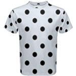 Polka Dots - Black on Pastel Blue Men s Cotton Tee