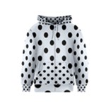 Polka Dots - Black on Pastel Blue Kid s Zipper Hoodie