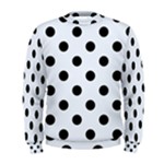 Polka Dots - Black on Pastel Blue Men s Sweatshirt