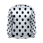 Polka Dots - Black on Pastel Blue Women s Sweatshirt