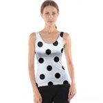 Polka Dots - Black on Pastel Blue Tank Top