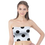 Polka Dots - Black on Pastel Blue Tube Top