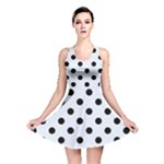 Polka Dots - Black on Pastel Blue Reversible Skater Dress