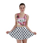 Polka Dots - Black on Pastel Blue Mini Skirt