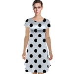 Polka Dots - Black on Pastel Blue Cap Sleeve Nightdress