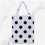 Polka Dots - Black on Pastel Blue Classic Tote Bag