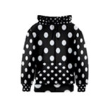 Polka Dots - Pastel Blue on Black Kid s Zipper Hoodie