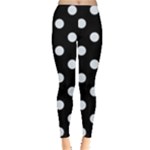 Polka Dots - Pastel Blue on Black Women s Leggings