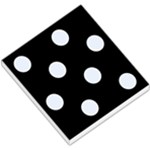 Polka Dots - Pastel Blue on Black Small Memo Pads