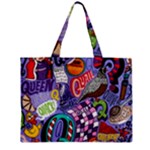 Q Pattern Zipper Mini Tote Bag