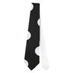 Polka Dots - Pastel Blue on Black Necktie (One Side)