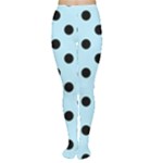 Polka Dots - Black on Light Blue Women s Tights