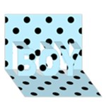 Polka Dots - Black on Light Blue BOY 3D Greeting Card (7x5)
