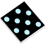 Polka Dots - Light Blue on Black Small Memo Pads