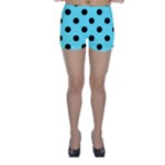 Polka Dots - Black on Electric Blue Skinny Shorts