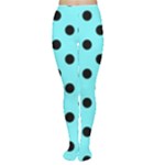 Polka Dots - Black on Electric Blue Women s Tights