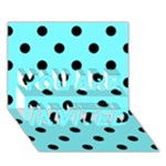 Polka Dots - Black on Electric Blue YOU ARE INVITED 3D Greeting Card (7x5)
