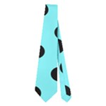 Polka Dots - Black on Electric Blue Necktie (Two Side)