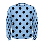 Polka Dots - Black on Baby Blue Men s Sweatshirt