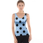 Polka Dots - Black on Baby Blue Tank Top