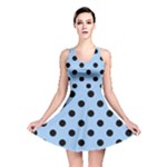 Polka Dots - Black on Baby Blue Reversible Skater Dress