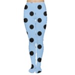 Polka Dots - Black on Baby Blue Women s Tights