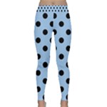 Polka Dots - Black on Baby Blue Yoga Leggings