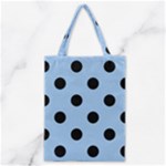 Polka Dots - Black on Baby Blue Classic Tote Bag