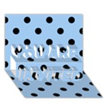 Polka Dots - Black on Baby Blue YOU ARE INVITED 3D Greeting Card (7x5)