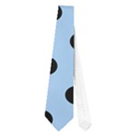 Polka Dots - Black on Baby Blue Necktie (One Side)