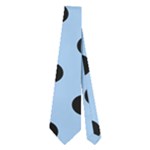 Polka Dots - Black on Baby Blue Necktie (Two Side)