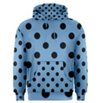 Polka Dots - Black on Iceberg Blue Men s Pullover Hoodie