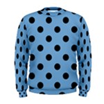 Polka Dots - Black on Iceberg Blue Men s Sweatshirt
