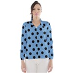 Polka Dots - Black on Iceberg Blue Wind Breaker (Women)