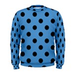 Polka Dots - Black on Steel Blue Men s Sweatshirt