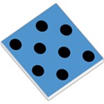 Polka Dots - Black on Steel Blue Small Memo Pads