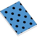 Polka Dots - Black on Steel Blue Large Memo Pads