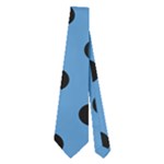 Polka Dots - Black on Steel Blue Necktie (Two Side)