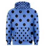 Polka Dots - Black on Cornflower Blue Men s Pullover Hoodie