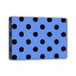 Polka Dots - Black on Cornflower Blue Mini Canvas 7  x 5  (Stretched)