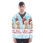 Santa Claus Reindeer Christmas Hooded Wind Breaker (Men)